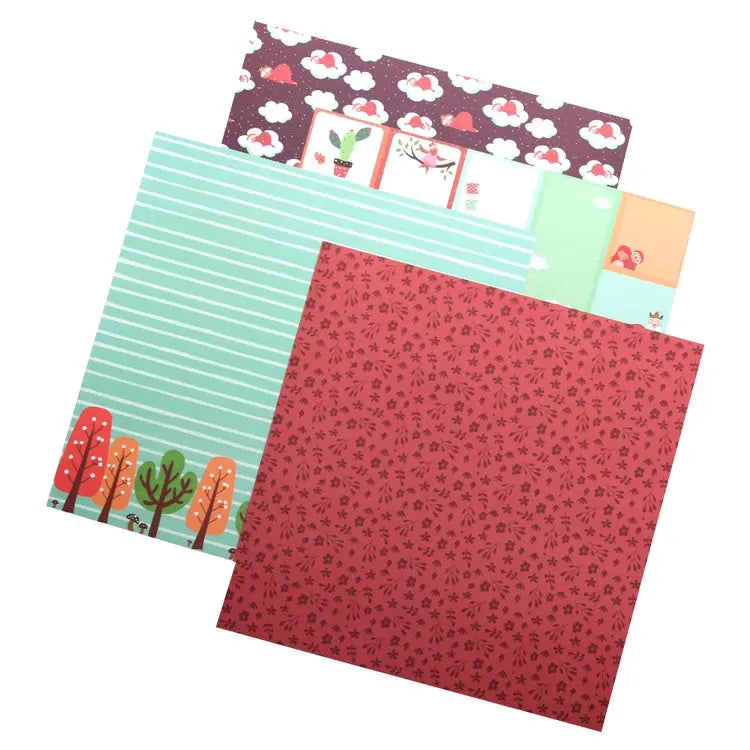 Cute Pastoral 12-Inch Scrapbook Album Paper Small Journal Keep Adore