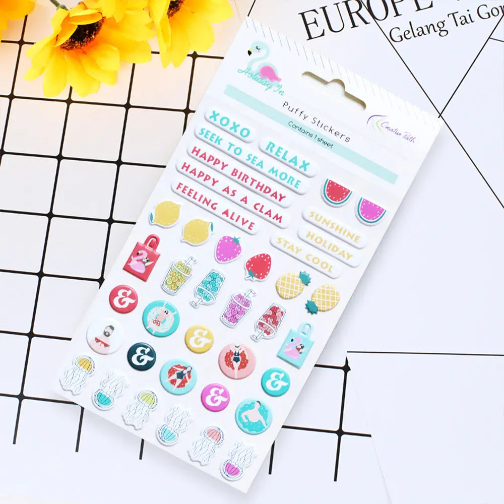 Holiday Foam Stickers Scrapbook Journal Collage Album Keep Adore