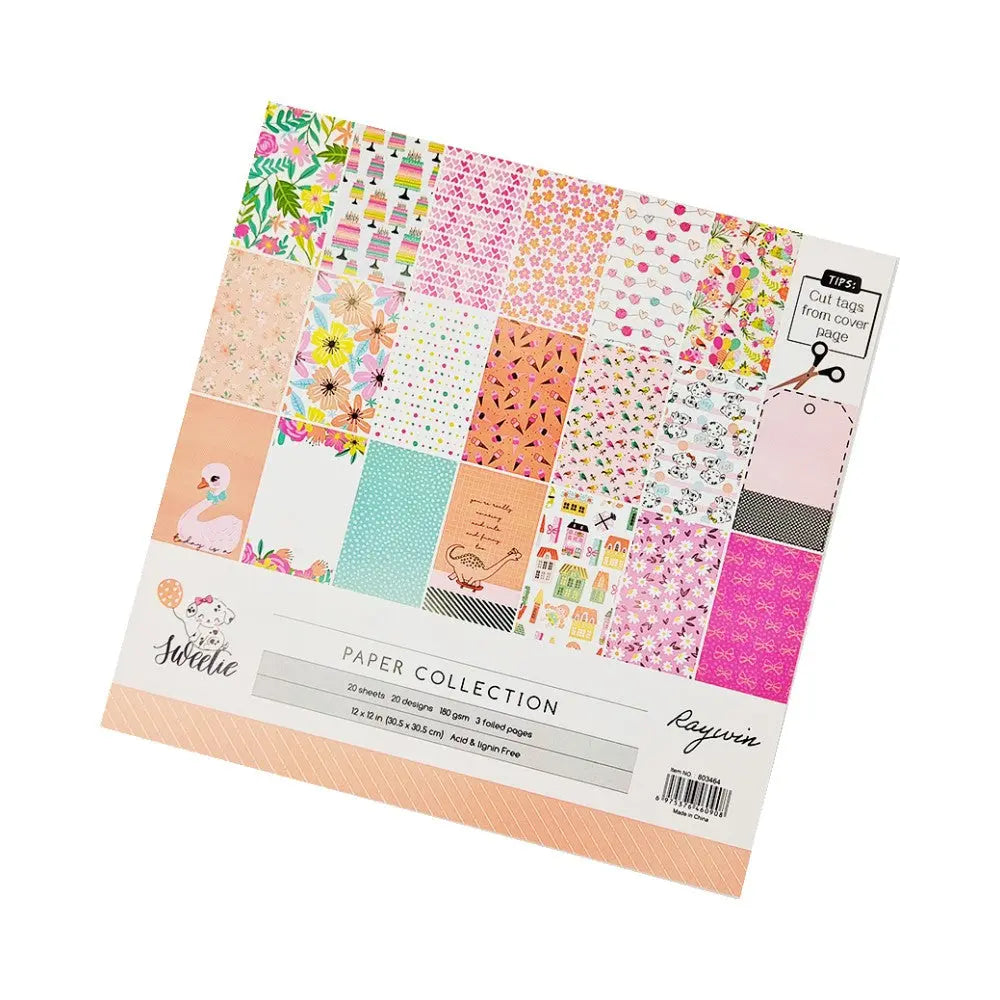 Cute Sweet Wind 12-Inch Scrapbook Album Gold Stamping Color Paper Keep Adore