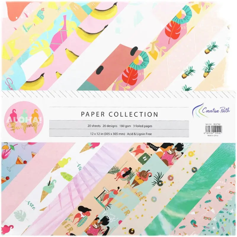 12-Inch Scrapbook Album Background Paper Small Journal Keep Adore