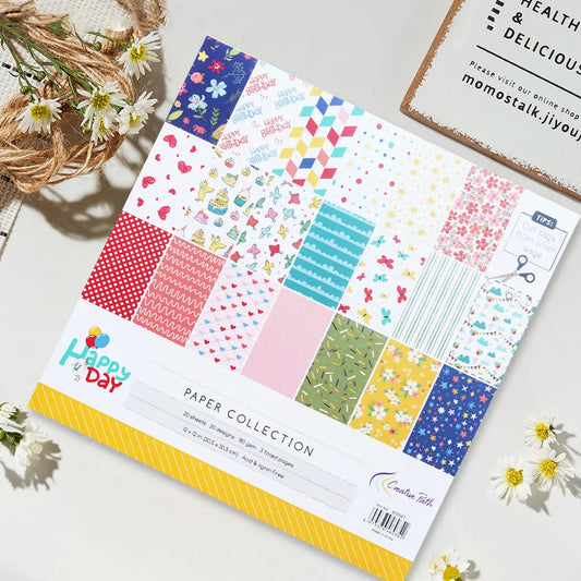 Cute 12-Inch Scrapbook Album Background Paper Small Journal Keep Adore