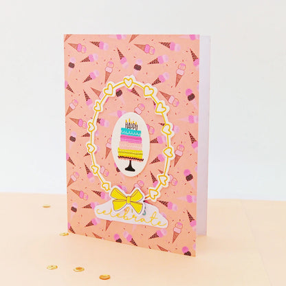 Holiday Gilding Hardboard Stickers Album Journal Stickers 2PCs Keep Adore