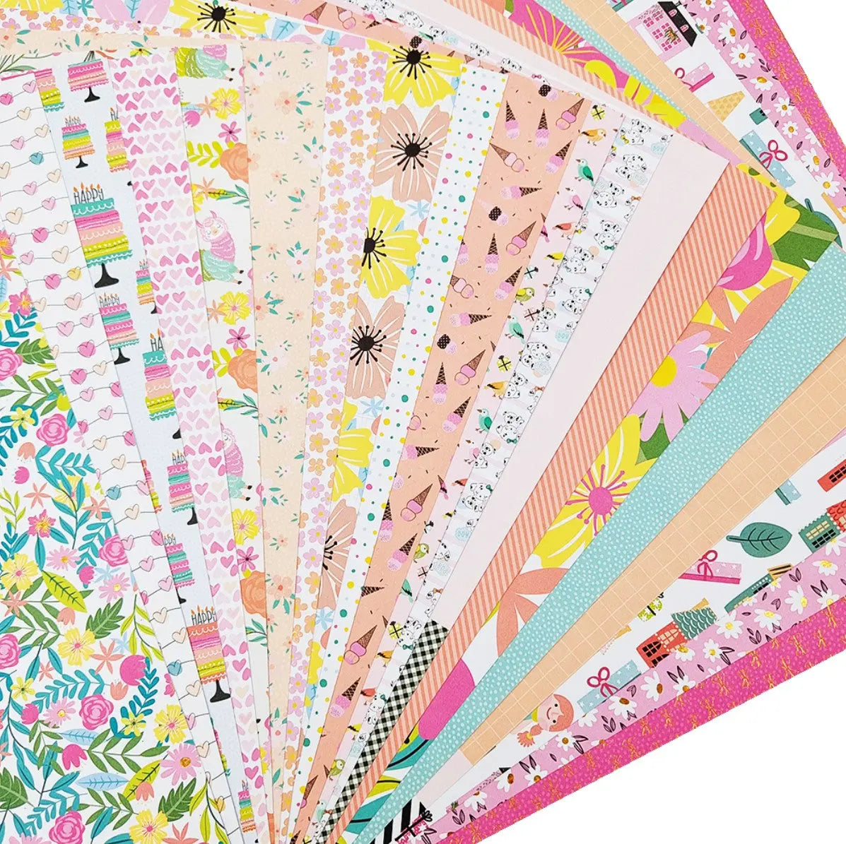 Cute Sweet Wind 12-Inch Scrapbook Album Gold Stamping Color Paper Keep Adore