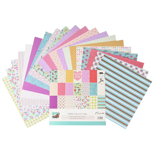 Sweet 12-Inch Scrapbook Album Background Paper Journal Keep Adore